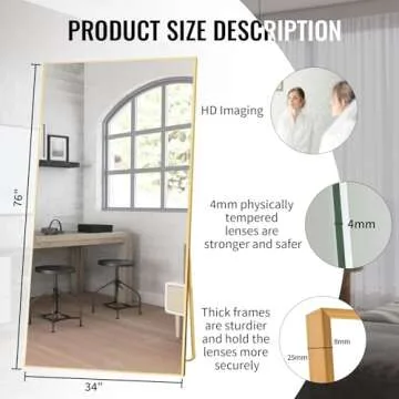 Beauty4U Full Length Mirror - Elegant Design Coveted