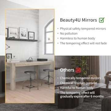 Beauty4U Full Length Mirror - Elegant Design Coveted