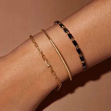 KissYan Adjustable Tennis Bracelet with Cubic Zirconia Stone