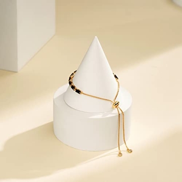 KissYan Adjustable Tennis Bracelet with Cubic Zirconia Stone