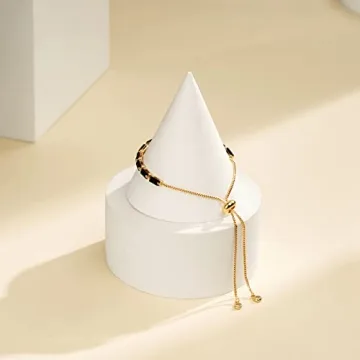 KissYan Adjustable Tennis Bracelet with Cubic Zirconia Stone