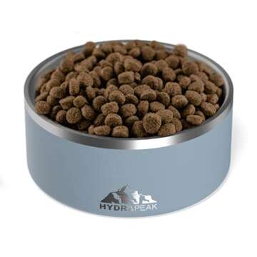Hydrapeak Dog Bowl; Non Slip Stainless Steel; Water and Food Dish; Large Sized and Small Dogs; 32oz ...