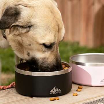 Hydrapeak Non-Slip Stainless Steel Dog Bowl | 32oz 64oz