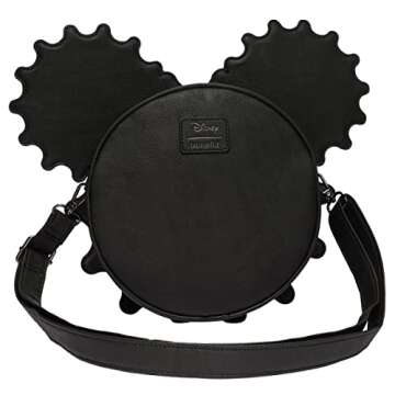 unisex Mickey Mouse Spiderweb Mickey Glow-in-the-Dark Crossbody Purse