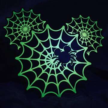 unisex Mickey Mouse Spiderweb Mickey Glow-in-the-Dark Crossbody Purse