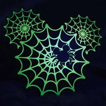 unisex Mickey Mouse Spiderweb Mickey Glow-in-the-Dark Crossbody Purse