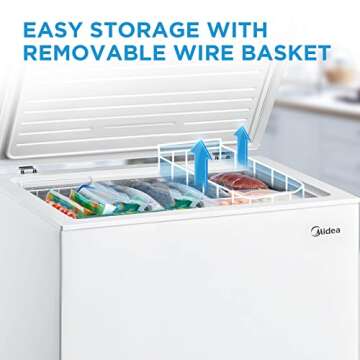 Midea MRC070S0AWW Chest Freezer, 7.0 Cubic Feet, White