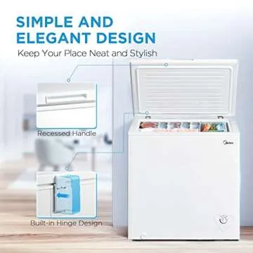 Midea MRC070S0AWW Chest Freezer, 7.0 Cubic Feet, White