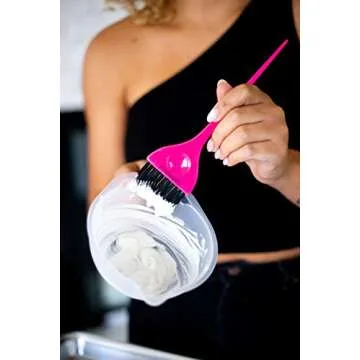 FRAMAR Pink Hair Color Brush - Hair Coloring Brush for Hair Dye, Hair Dye Brush to Apply Hair Color, Color Brushes for Hair Salon, Brush for Dyeing Hair, Colour Brush for Hair Coloring, Dye Tools