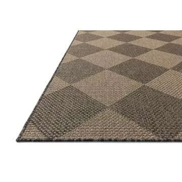 Loloi Chris Loves Julia Providence Collection PRC-04 Graphite/Sand 7'-6" x 10', .12" Pile Height, Indoor/Outdoor Area Rug