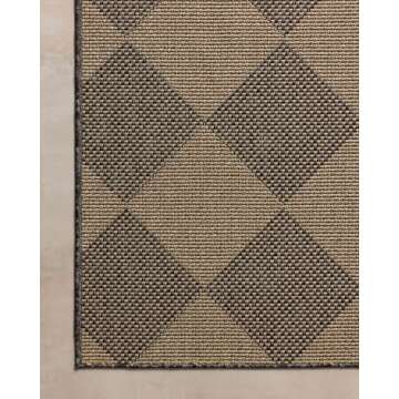Loloi Chris Loves Julia Providence Collection PRC-04 Graphite/Sand 7'-6" x 10', .12" Pile Height, Indoor/Outdoor Area Rug