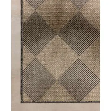 Loloi Chris Loves Julia Providence Collection PRC-04 Graphite/Sand 7'-6" x 10', .12" Pile Height, Indoor/Outdoor Area Rug