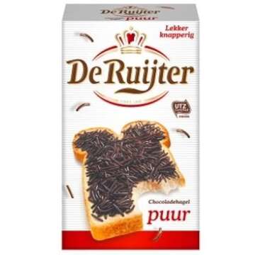 Hagelslag PUUR - Pure Dark Real Chocolate Sprinkles - jimmies - On Buttered bread, Cupcake sprinkles...