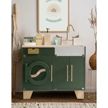 ROBUD Kids Play Kitchen Washing Machine Playset