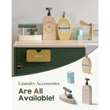 ROBUD Kids Play Kitchen Washing Machine Playset