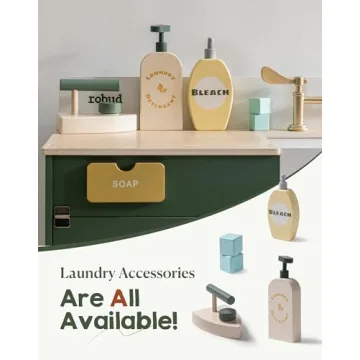 ROBUD Kids Play Kitchen Washing Machine Playset