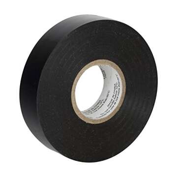 Duck Brand Heavy Duty Electrical Tape, 0.75-Inch x 66-Feet, Single Wrapped Roll, Black (393120)