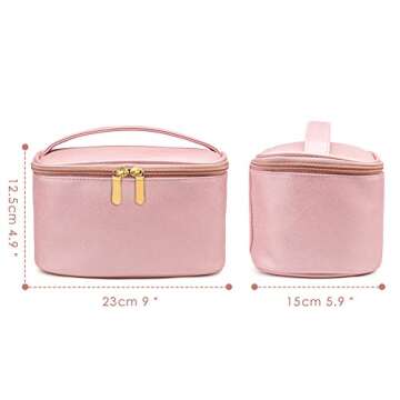 365park Cosmetic Bag, Travel Accessories Cosmetics MakeUp Case Organizer Bag with Brush Holder Awesome Gift