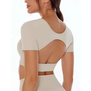 ENERBLOOM Open Back Crop Top for Comfort and Style