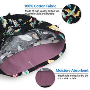 QBA Working Cap with Button Long Hair, Adjustable Working Hat Ponytail Holder, Tie Back Hats for Women & Men, One Size (Feather Black)