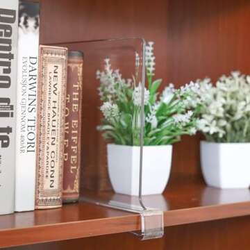 Hmdivor Acrylic Shelf Dividers for Closet Organization, Closet Shelf Organizer Closet Separator for ...