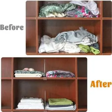 Hmdivor Acrylic Shelf Dividers for Closet Organization