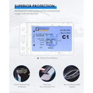 Avorast 5 Pack Cruise Lanyard for Ship Cards, Cruise Ship Lanyards with Waterproof ID Badge Holders for All Cruise, Cruise Ship Essentials for Royal Caribbean, Carnival, NCL Cruise 2025 (Mix)