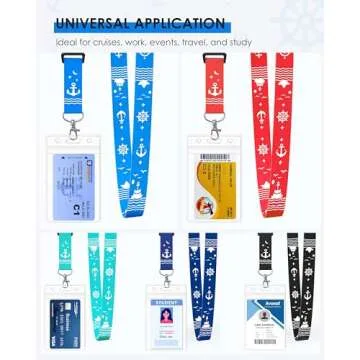 Avorast 5 Pack Cruise Lanyard for Ship Cards, Cruise Ship Lanyards with Waterproof ID Badge Holders for All Cruise, Cruise Ship Essentials for Royal Caribbean, Carnival, NCL Cruise 2025 (Mix)