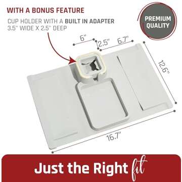 Sofatory Couch Cup Holder Tray for Drinks and Remotes