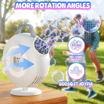 Bubble Machine for Kids, 7500 Bubbles/Min, Oscillating Fun