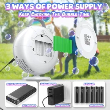Bubble Machine for Kids, 7500 Bubbles/Min, Oscillating Fun