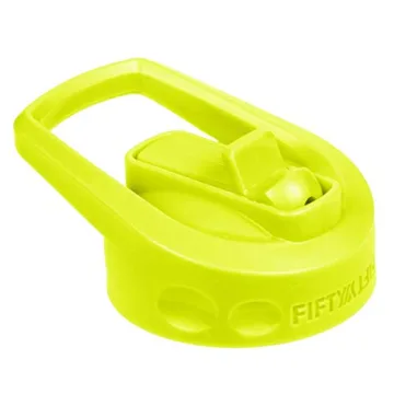 Fifty/Fifty Straw Cap for Wide Bottles - Lime Green