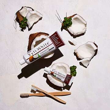 NOW Foods Solutions, Xyliwhite™ Toothpaste Gel, Coconut Oil, Cleanses and Whitens, Cool Coconut-Mint Taste, 6.4-Ounce