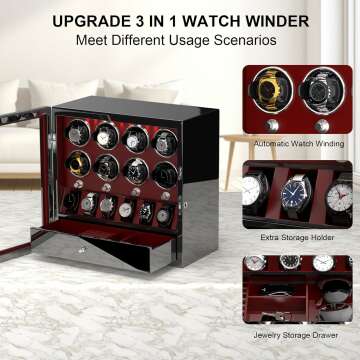 Watch Winder for 8 Automatic Watches - DUKWIN