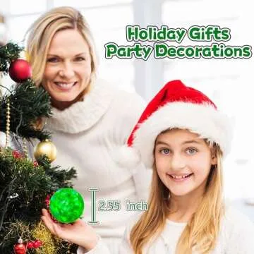 Green Squishy Glitter Stress Balls for Boys, Girls and Adults - Stretch Stress Dough Ball, Squishy Stress Ball Squeeze Fidget Toys, Squeeze Ball for Party Favors, Classroom Prizes