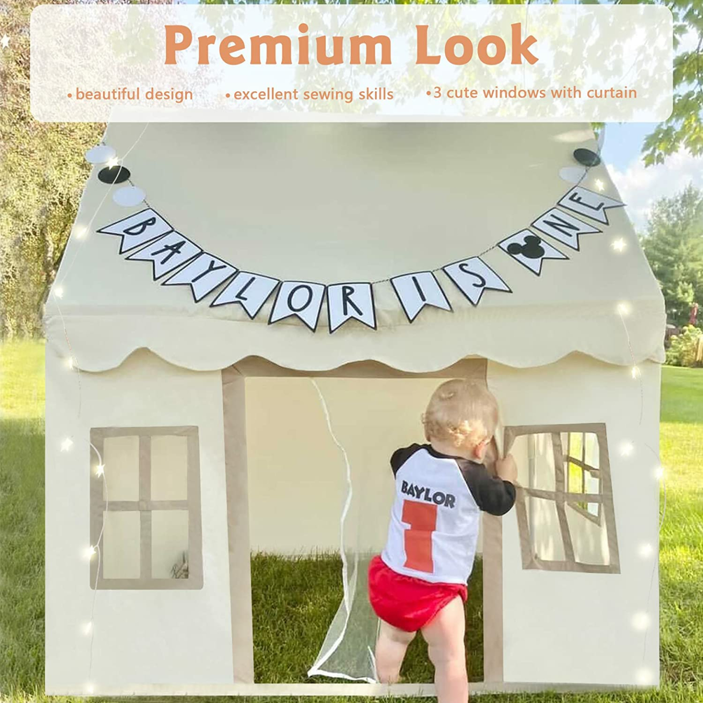 Star Light Kids Play Tent with Mat - Indoor Outdoor Fun