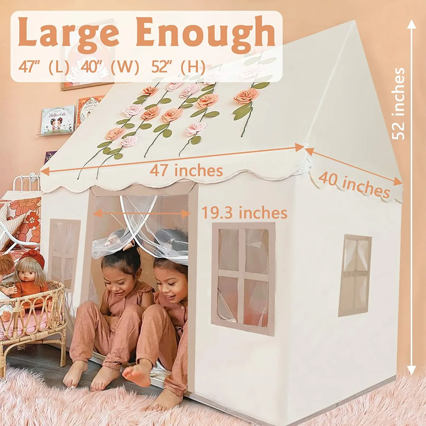 Star Light Kids Play Tent with Mat - Indoor Outdoor Fun