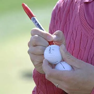 Mini Permanent Markers with Golf Keychain Clips - 12 Pack