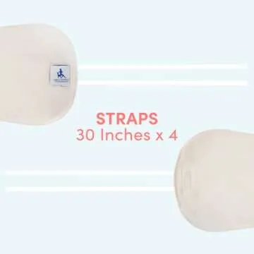 Men's Castor Oil Pack for Liver (Compress) by Queen of the Thrones - Less Mess, Reusable, Comfort Sleep Fit - Organic Cotton Flannel & Soft Ties (Castor Oil Sold Separately)