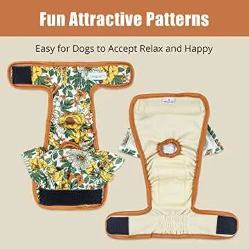 Langsprit Washable Female Dog Diapers - 3 Pack - Highly Absorbent