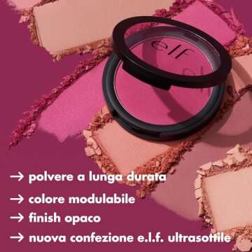 e.l.f. Primer-infused Bronzer, Long-Wear, Matte, Bold, Lightweight, Blends Easily, Contours Cheeks, Forever Sun Kissed, All-Day Wear, 0.35 Oz