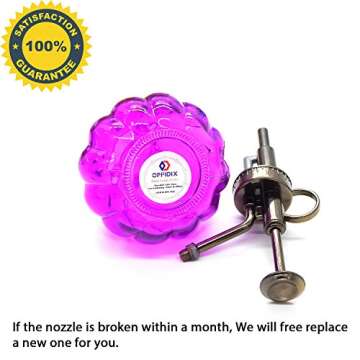 OFFIDIX Glass Watering Spray Bottle, 6.3" Tall Vintage Style Plant Mister with Bronze Plastic Top Pu...