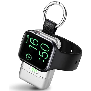 HUOTO Portable Wireless Charger for Apple Watch, iWatch Charger 1400mAh Smart Keychain Power Bank,Po...