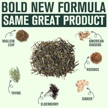 Betterbrand BetterLungs Mullein Lung Support Tea - 30 Loose Leaf Servings - Ginseng, Elderberry, Ginger & Thyme for Lung Cleanse, Congestion Relief, Mucus Detox - Caffeine Free