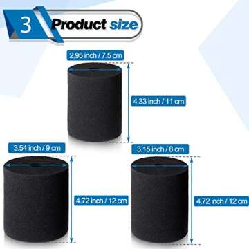 Honoson 3 Sizes 6 Pieces Cup Turner Foam Tumbler Inserts for 1/2 Inch PVC Pipe Tumbler Inserts Acces...