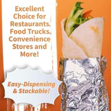 Insulated Aluminum Foil Sheets for Sandwiches - 50 Pack