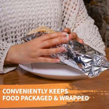 Insulated Aluminum Foil Sheets for Sandwiches - 50 Pack