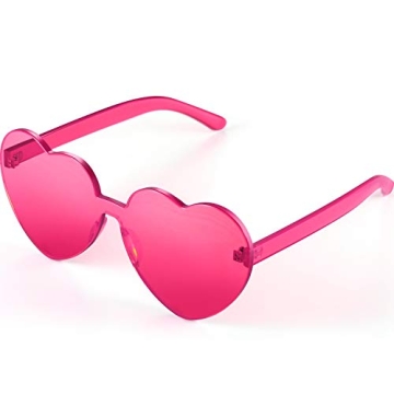 Maxdot Heart Shape Sunglasses Transparent Fun Party Accessory