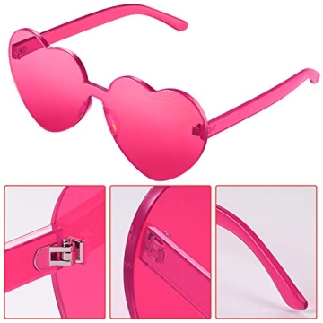 Maxdot Heart Shape Sunglasses Transparent Fun Party Accessory