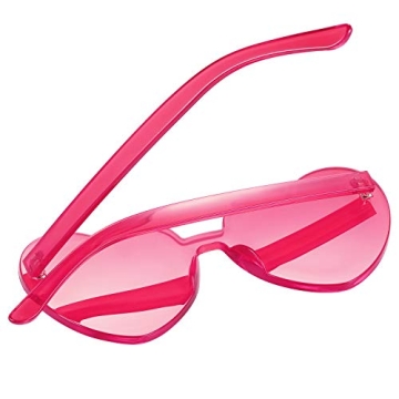 Maxdot Heart Shape Sunglasses Transparent Fun Party Accessory